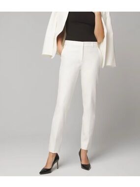 WHBM White Slim Ankle Pants